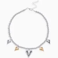 Колье "Сердце" минимализм, цветной