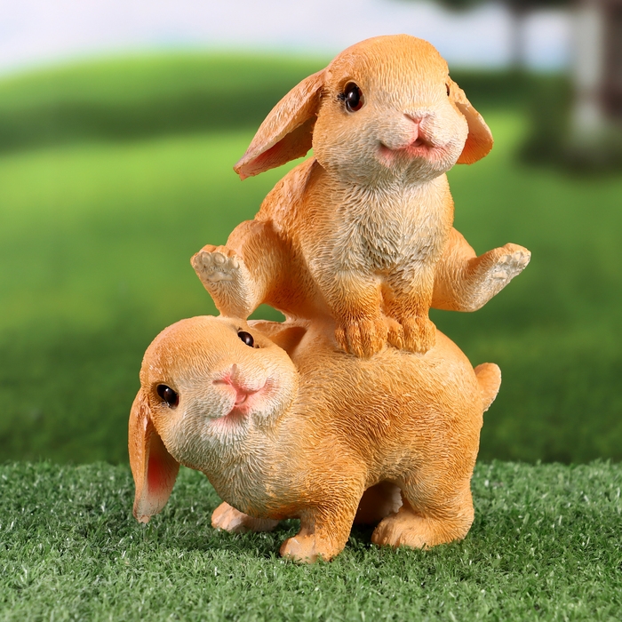 Фигурка "Зайки прыгуны" 9х13х19см