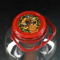 Кувшин стеклянный &laquo;Вся сила в пиве&raquo;, 3 л, с нажимным краном, с ручкой держателем, в коробке