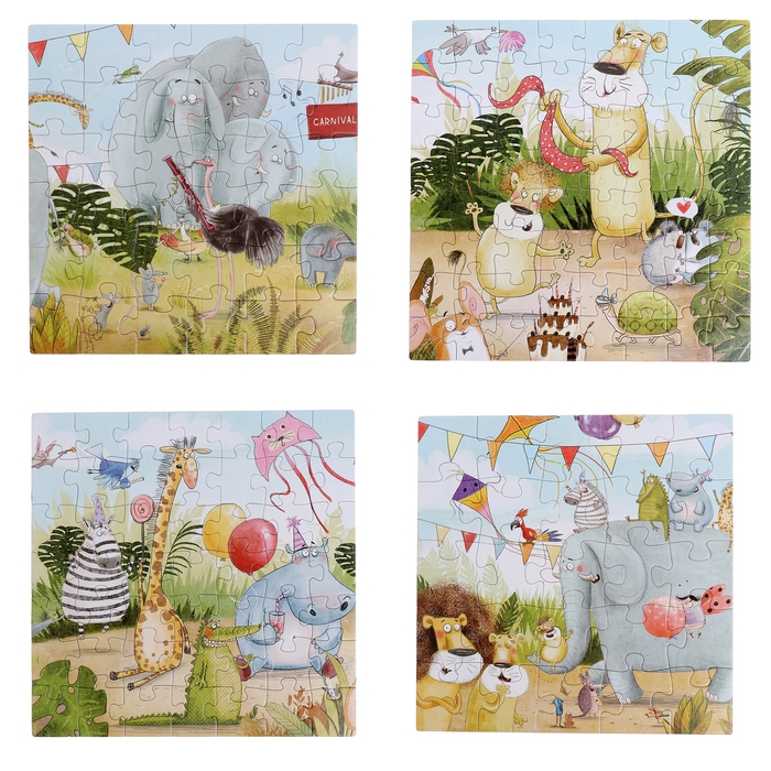 Пазлы 4 в 1 &laquo;Праздничная вечеринка&raquo;, 25, 36, 49, 64 элемента