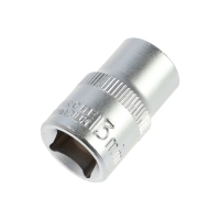 Головка торцевая шестигранная ТУНДРА, под квадрат 1/2", 13 мм, CrV