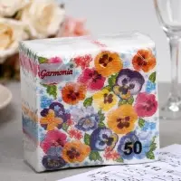 Салфетки бумажные &laquo;Гармония цвета. Анютины глазки&raquo;, 50 шт.