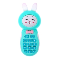 Музыкальный телефончик &laquo;Милый зайка&raquo;, звук, свет, цвет голубой