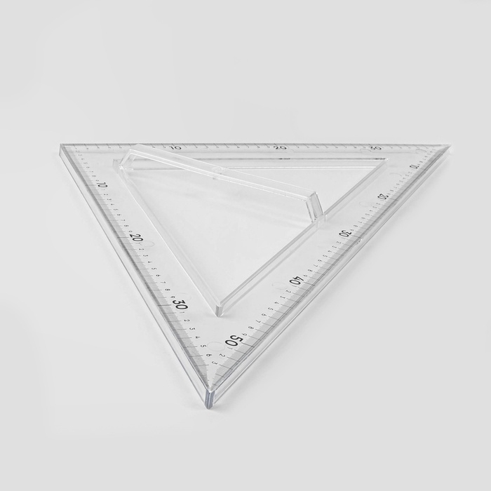 Линейка портновская &laquo;Треугольник&raquo;, равнобедренная, 50 &times; 32 см, пластик