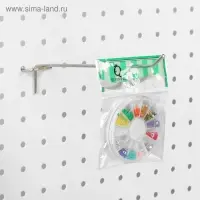 Крючок одинарный для металлической перфорированной панели, d=3.5 мм, L=20 см, цвет хром