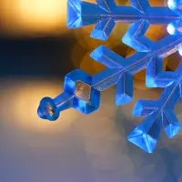 Подвеска светодиодная &laquo;Снежинка&raquo; 14 см, 1 LED, от батареек LR41&times;3, свечение RGB