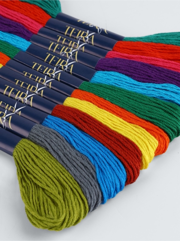 Набор ниток мулине хлопок 8&plusmn;1м (наб 12шт цена за наб) №5 TR