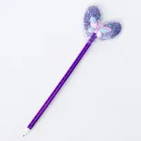 Ручка &laquo;Сердце с бабочкой&raquo;, синие чернила, МИКС