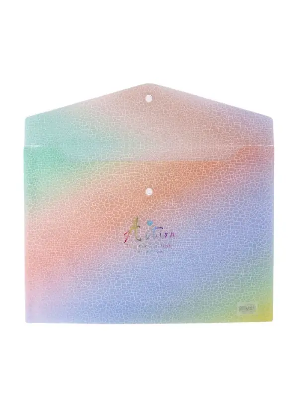 Папка-конверт на кнопке формат А4 180мкр блестящая МИКС Структура (штрихкод на штуке)