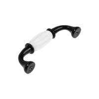 Ручка-скоба CAPPIO RSC012, пластик, м/о 96 мм, цвет черный, 4 шт.