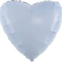 Воздушный шар, сердце, цвет нежно-голубой, фольга, набор 5 шт.