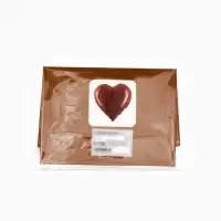 Воздушные шары фольгированные 17" "Сердце" цвет шоколадный сатин, набор 5 штук