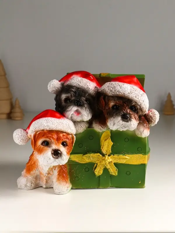 Фигура "Щенки в шкатулке" 16.5х23х18 см,