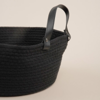 Корзина для хранения SL Home &laquo;Луиза&raquo;, плетёная ручной работы, 33&times;33&times;16 см, цвет чёрный