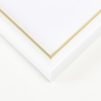 Фоторамка пластик Gallery 30х30 см, 636461-33, белый с золотом (пластиковый экран)