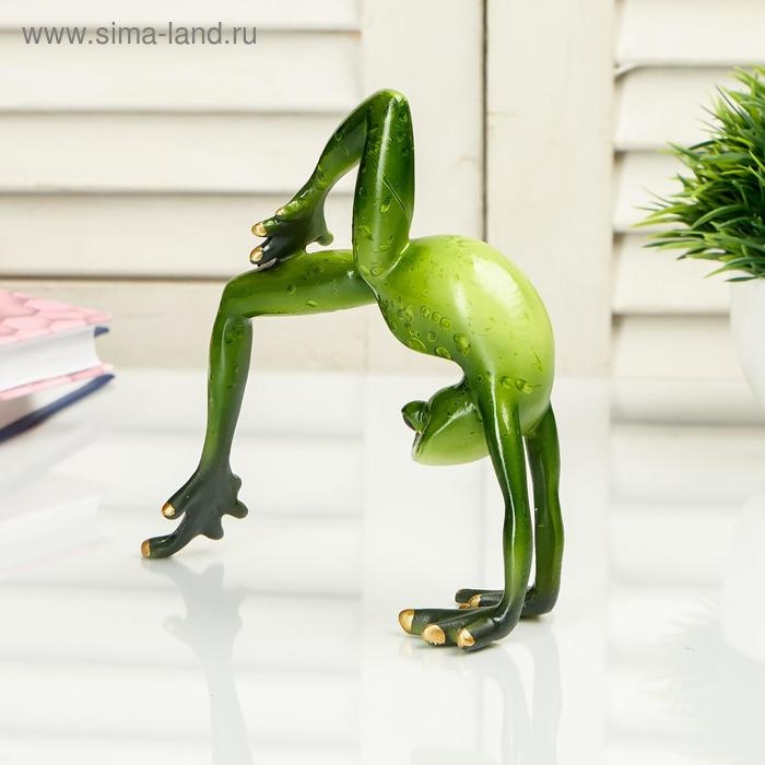 Сувенир полистоун Сувенир полистоун "Лягуха делает мостик" 14х5,5х12,5 см