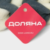 Мочалка для тела Доляна &laquo;Косичка&raquo;, 32&times;5 см, 70 гр, цвет синий