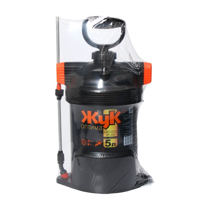 Опрыскиватель помповый, 5 л, термоусадка, пластиковый брандспойт, &laquo;Жук&raquo;