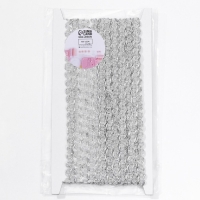 Тесьма декоративная &laquo;Волна&raquo;, 9 мм, 10 &plusmn; 1 м, цвет серебряный