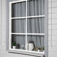 Гирлянда &laquo;Водопад&raquo; 2 &times; 1.5 м, IP44, прозрачная нить, 400 LED, свечение синее, 8 режимов, 220 В