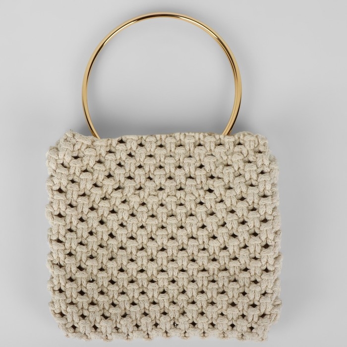 Ручки для сумки &laquo;Круг&raquo;, металлические, d = 15 см, 2 шт, цвет золотой