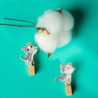 Набор для фото и декора &laquo;Котята&raquo;, в наборе прищепки 10 шт., верёвка 100 см