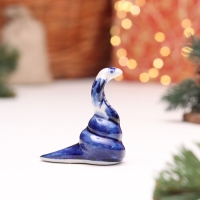 Новый год. Сувенир символ года "Змея", №15, гжель, 5 см