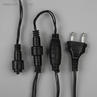 Гирлянда &laquo;Бахрома&raquo; 3 &times; 0.6 м, IP44, УМС, тёмная нить, 160 SMD-LED, свечение белое, 220 В