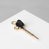 Значок &laquo;Шприц&raquo; карпульный, цвет красный в золоте