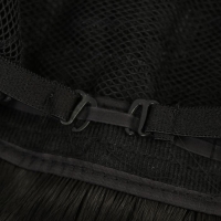 Парик искусственный, с чёлкой, имитация кожи, 30 см, 160 гр, цвет чёрный(#SHT3)