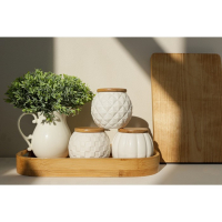 Поднос с ручками Доляна Striata, 33&times;22&times;4,8 см, бамбук