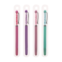 Ручка гелевая Calligrata "Стразы", 0.5 мм, синяя, корпус МИКС