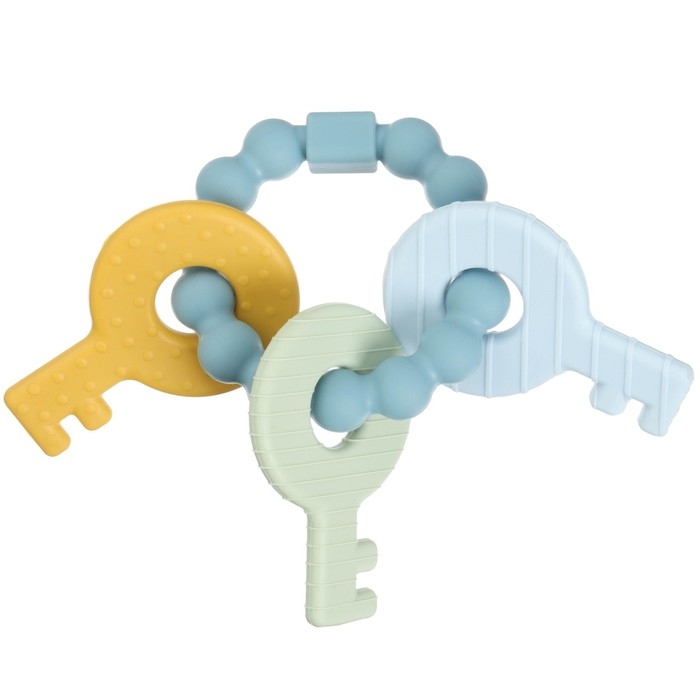 Прорезыватель силиконовый &laquo;Ключики&raquo;, цвет синий, Mum&Baby