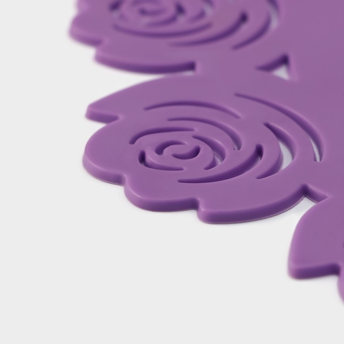 Подставка под горячее &laquo;Летний домик&raquo;, d=19 см, цвет фиолетовый