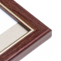 Фоторамка пластик 35х50 см, тёмное дерево (пластиковый экран)