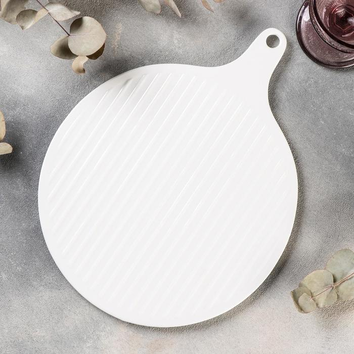 Блюдо фарфоровое для подачи Magistro &laquo;Гриль Бланш&raquo;, d=30,5 см, цвет белый