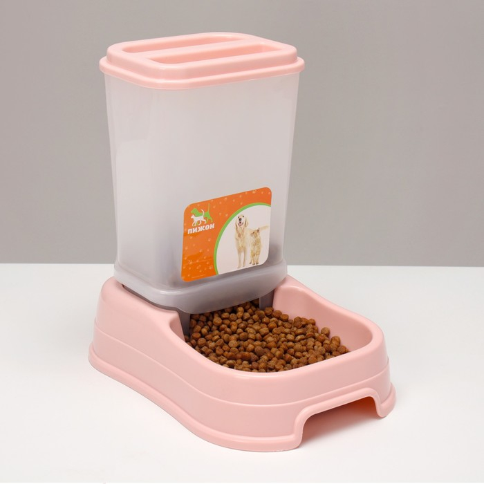 Автокормушка 1,5 л, 23,5 х 16 х 24 см, розовая