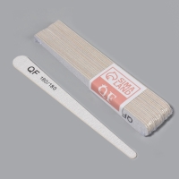 Пилка-наждак, набор 20 шт, деревянная основа, абразивность 180/180, 18 см, цвет серый