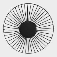 Фруктовница Доляна &laquo;Лофт&raquo;, 28&times;28&times;8 см, цвет чёрный