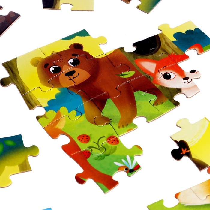 Пазл с фонариком &laquo;На лесной опушке&raquo;, 63 детали