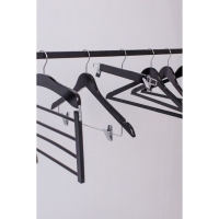 Плечики - вешалка для брюк и юбок LaDо́m Bois, 44,5&times;1,2&times;27,5 см, с зажимами, широкие плечики, деревянная сорт А