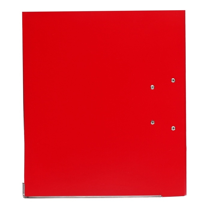 Папка-регистратор А4, 50 мм, Calligrata, ПВХ, тиснение "лен", металлическая окантовка, карман на корешок, собранная, красная, микс