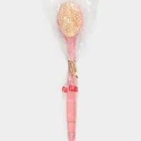 Щётка банная на ручке, массажёр, 33&times;6 см, розовая