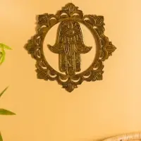 Панно "Хамса" МДФ, 40х40х1 см, цв. золото/чёрный