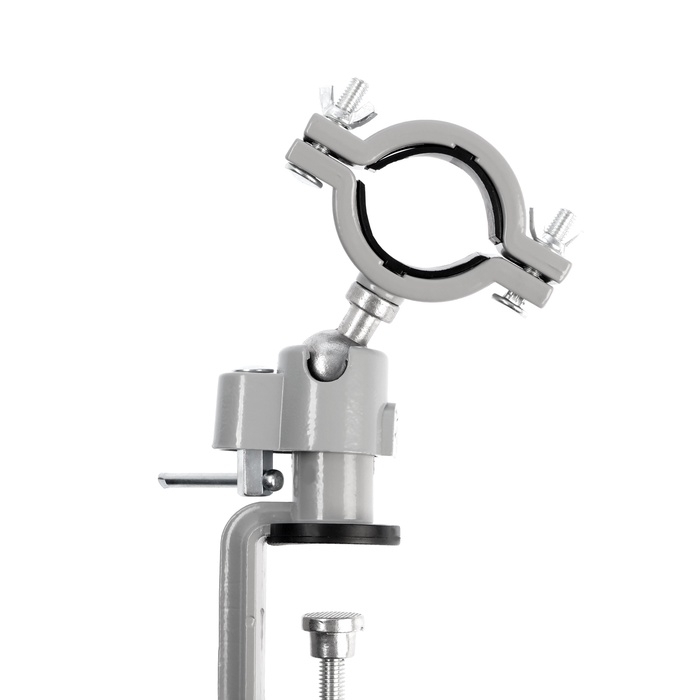 Стойка для дрели ТУНДРА, винтовой зажим, поворотный шарнир 360&deg;, d=60 мм, длина 253 мм