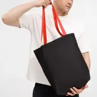 Шопер B5, черный с красными ручками