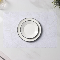 Салфетки сервировочные на стол &laquo;Мираж&raquo;, 4 шт, 30&times;45 см, цвет белый