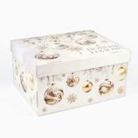 Коробка подарочная новогодняя складная &laquo;Золотая роскошь&raquo;, 31.2 х 25.6 х 16.1 см