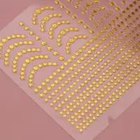 Наклейки для ногтей &laquo;Бусинка&raquo;, металлизированные, цвет золотистый