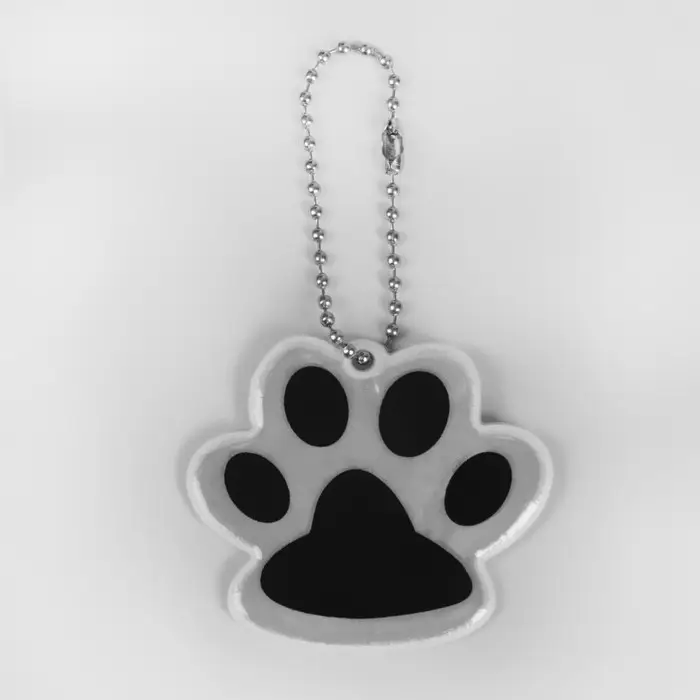 Светоотражающий элемент &laquo;Лапка&raquo;, двусторонний, 5,5 &times; 4,8 см, цвет белый